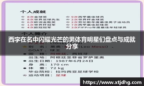 西字在名中闪耀光芒的男体育明星们盘点与成就分享
