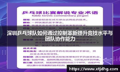 深圳乒乓球队如何通过控制革新提升竞技水平与团队协作能力