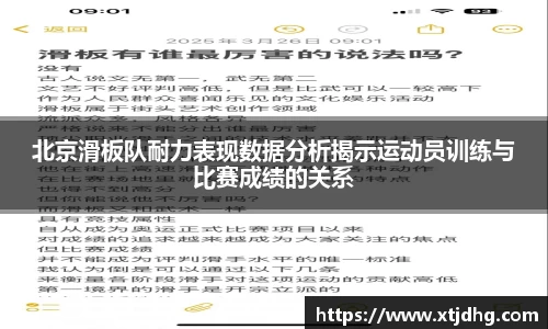 北京滑板队耐力表现数据分析揭示运动员训练与比赛成绩的关系